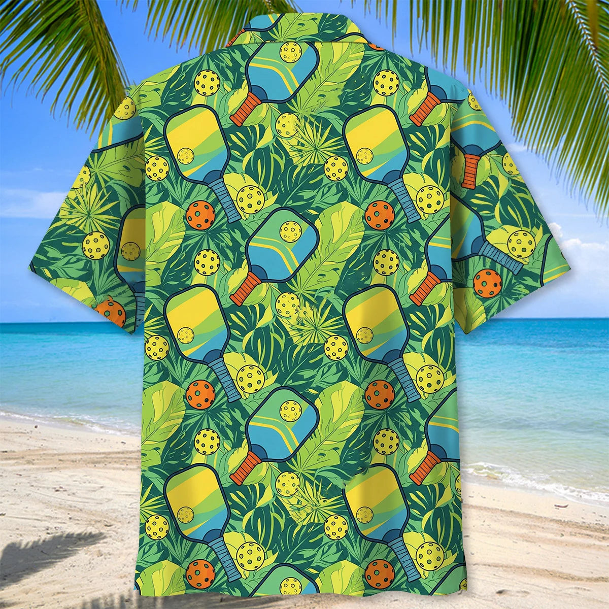 Colorful Tropical Pickleball Hawaiian Shirt