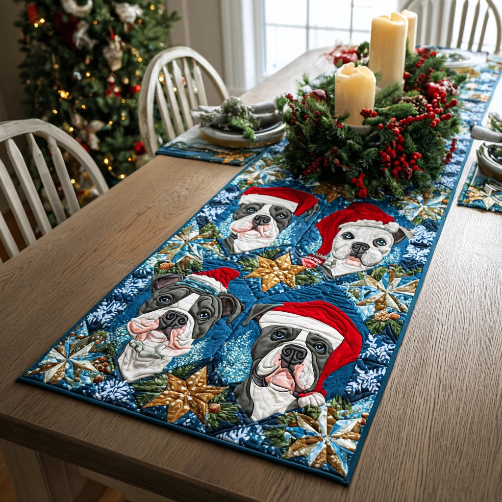 Cozy Pitbull Quilted Table Runner