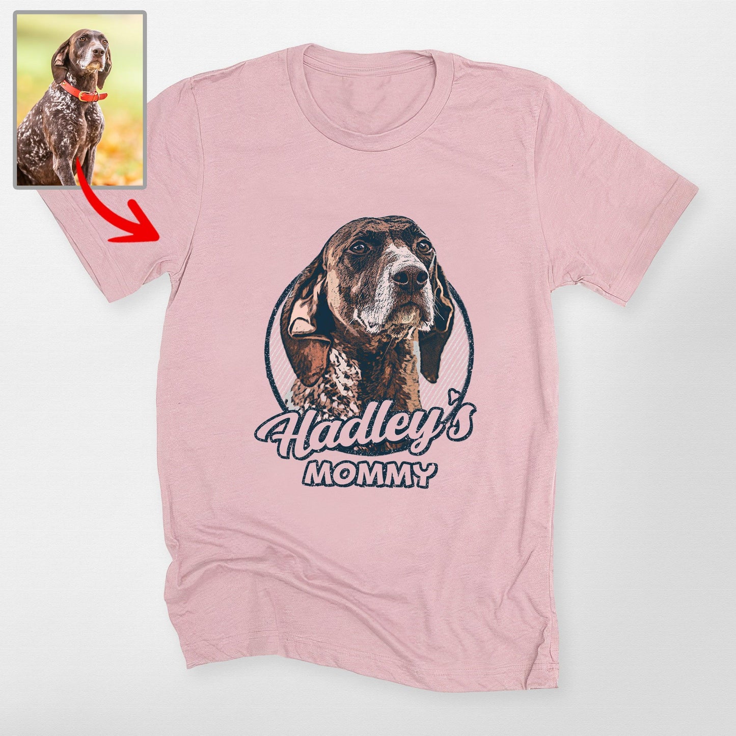 Custom Dogface with Colorful Style T-Shirt, custom pet portrait gift for pet lovers (view 25)