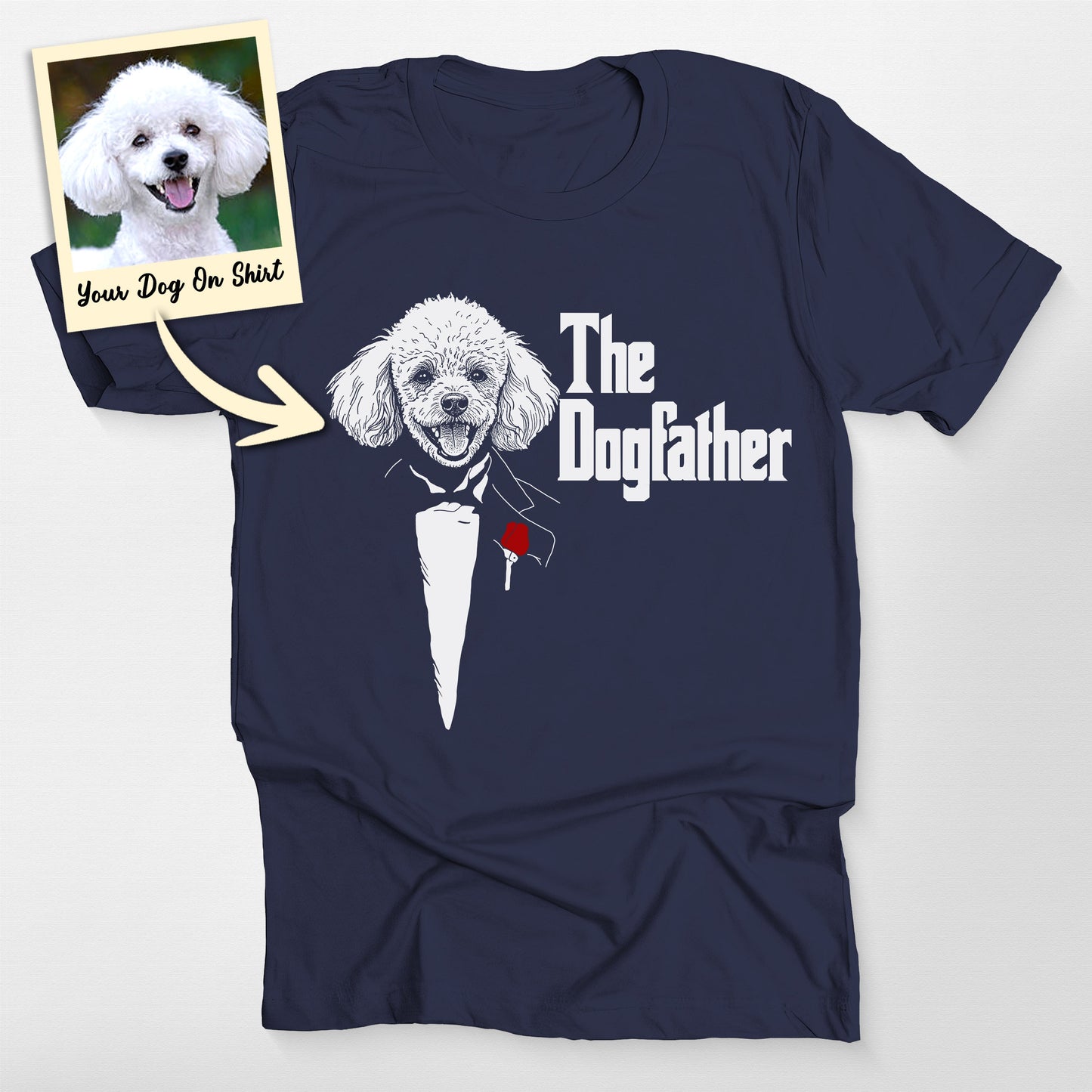 Customized Poodle Shirt the Dog Father Bella Canva, custom pet portrait gift for pet lovers (view 5)