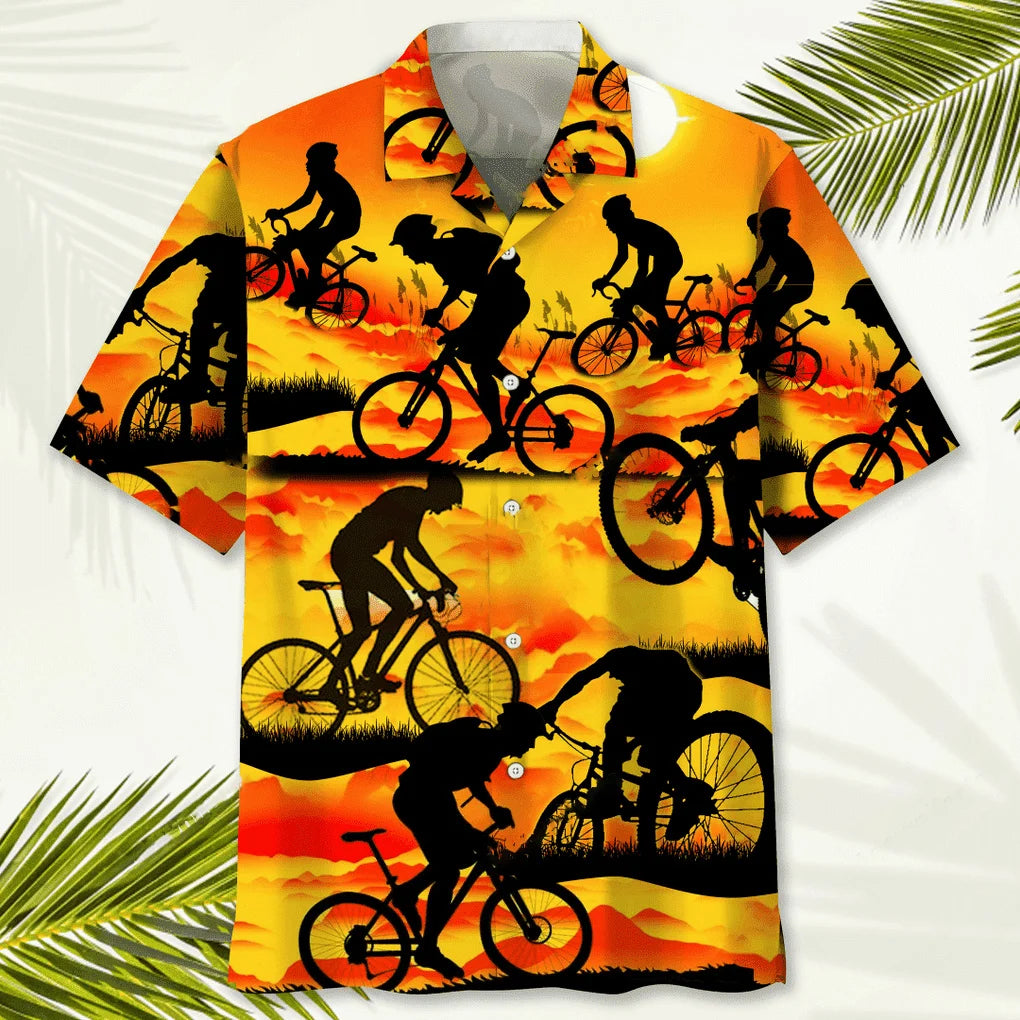 Cycling Sunshine Hawaiian Shirt