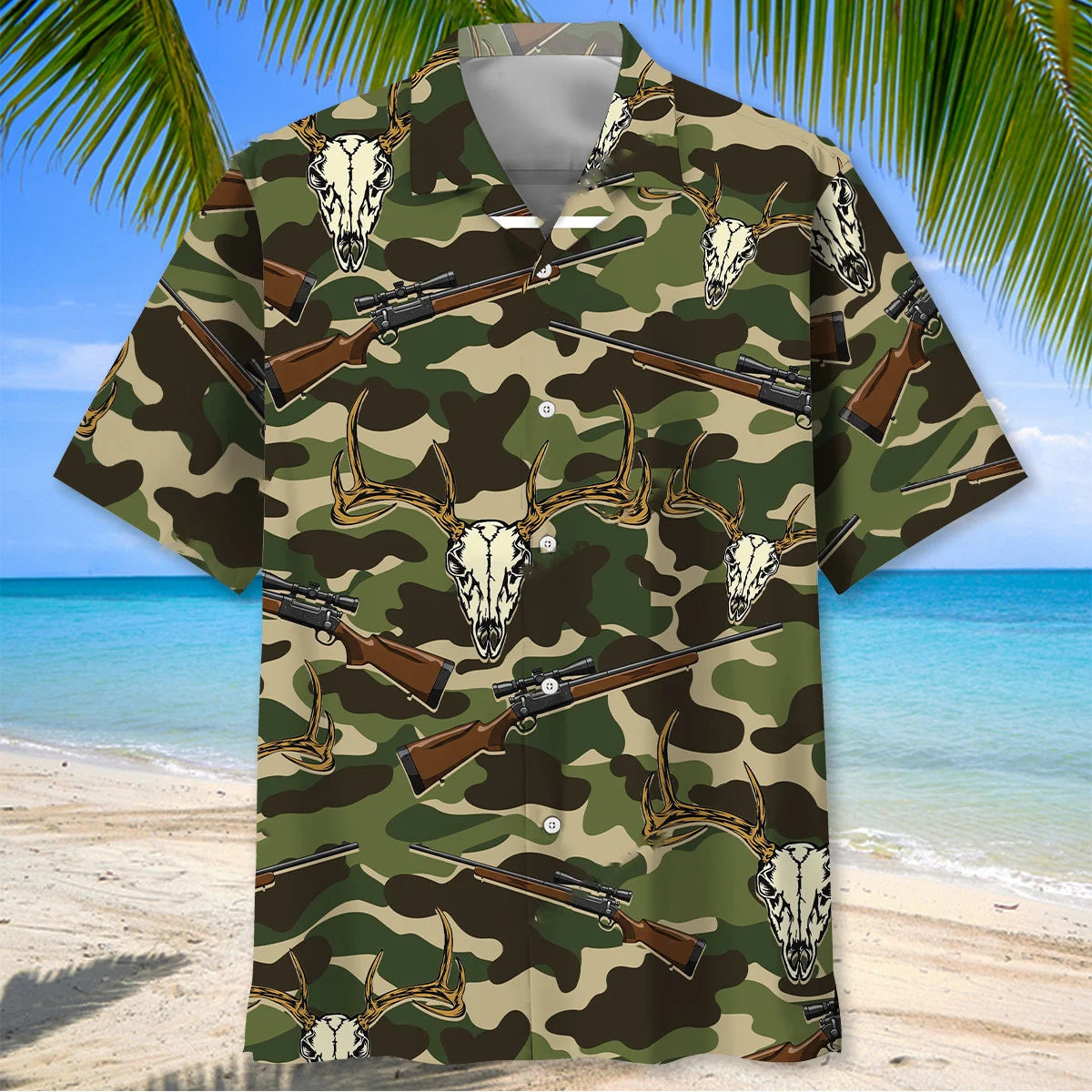 Deer Shooting Camouflage Hawaiian Shirt