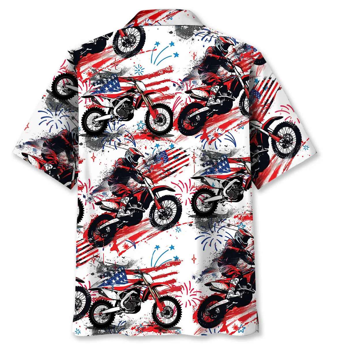 Dirt Bike Usa Proud Hawaiian Shirt
