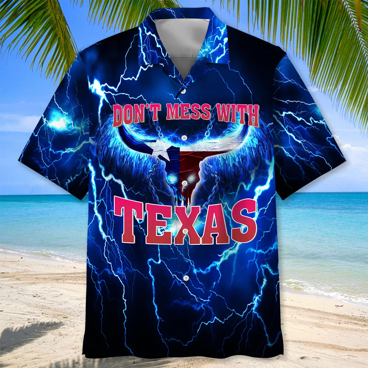 Don T Mess with Texas Thunder Lighting Hawaiian Shirt