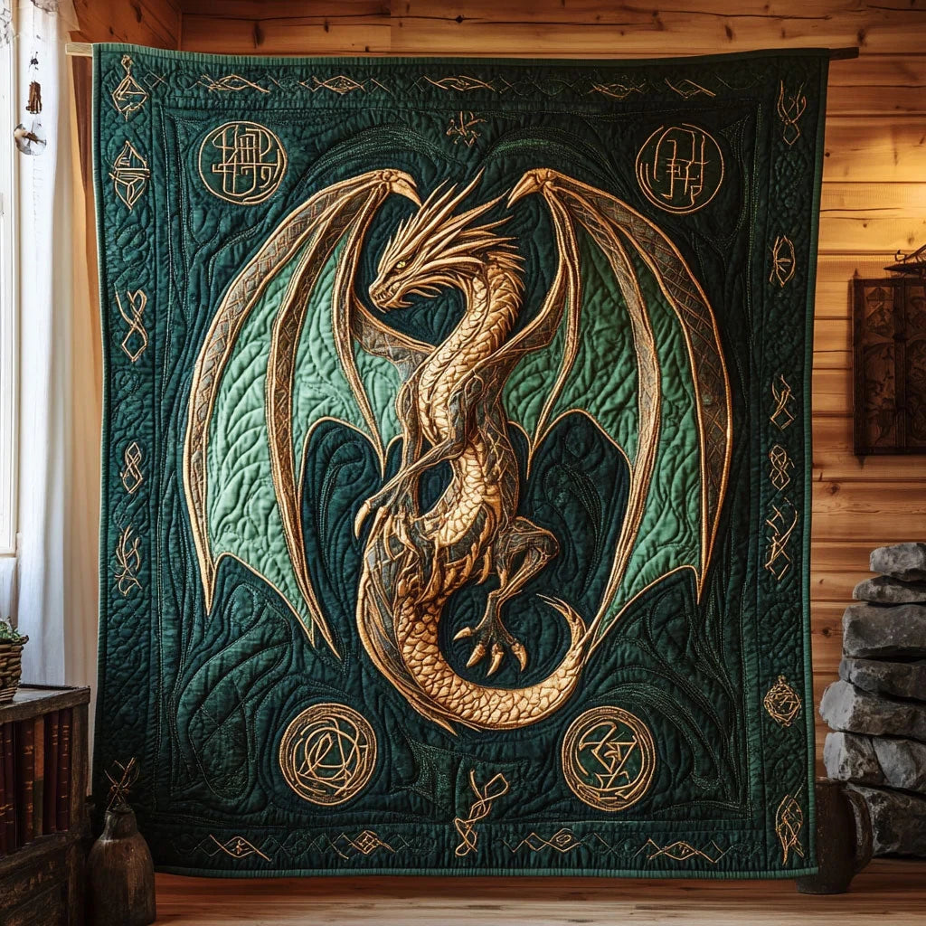 Dragon Majesty Quilt Blanket
