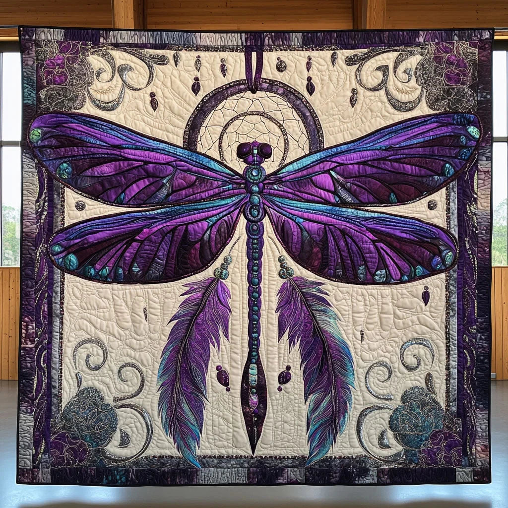 Dragonfly Spirit Quilt Blanket