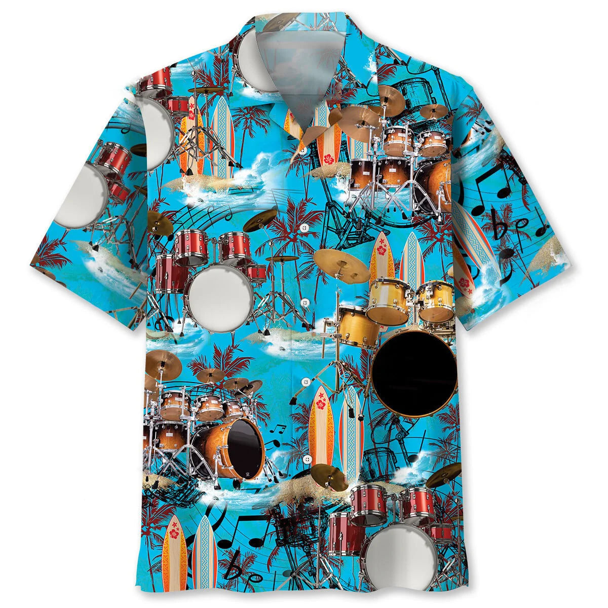 Drum Beach Hawaiian Shirt