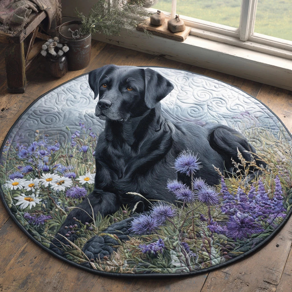 Ebony Grace Quilted Round Mat