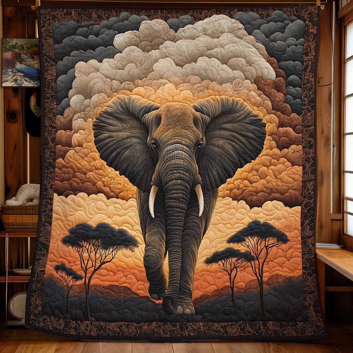 Elephant Savanna Dreams Quilt Blanket