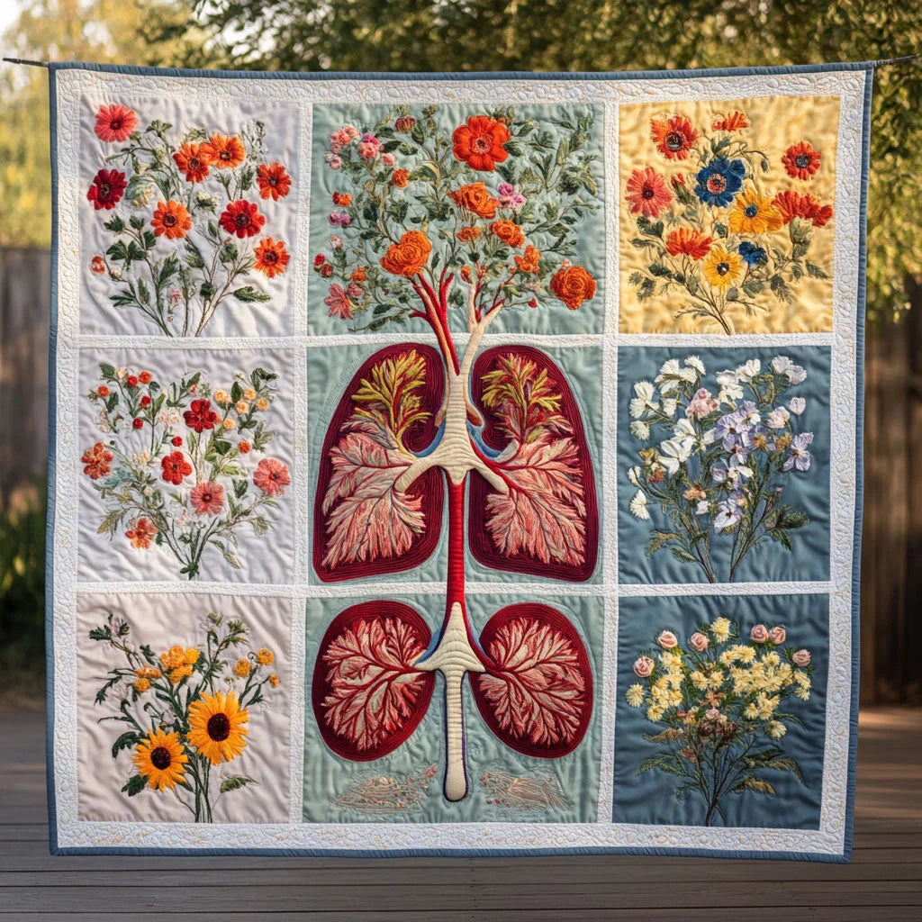 Eternal Bloom Lung Quilt Blanket