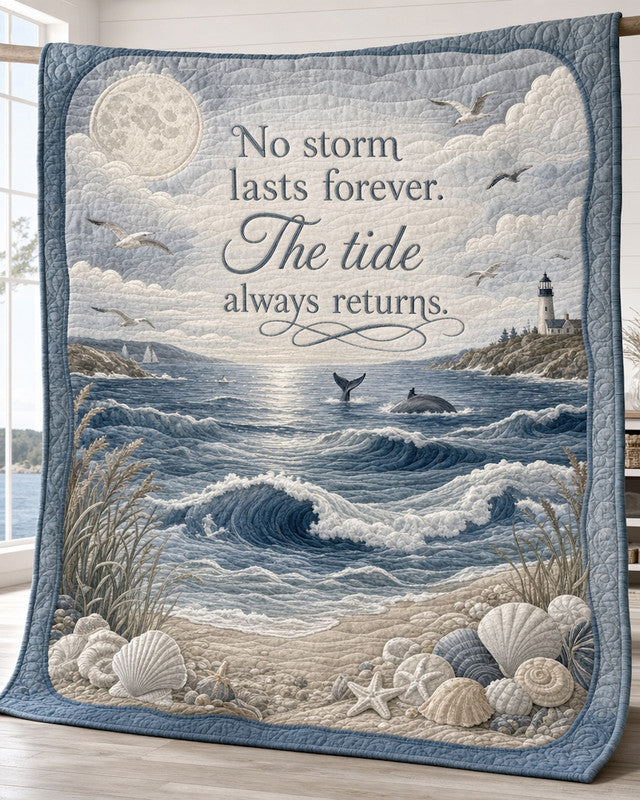 Eternal Tide Quilt Blanket - Quilted Blanket by OtterMia