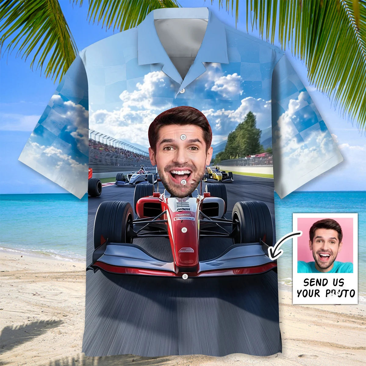 F1 Racing Custom Face Hawaiian Shirt
