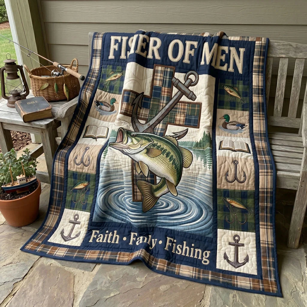 Faithful Fisher Quilt Blanket