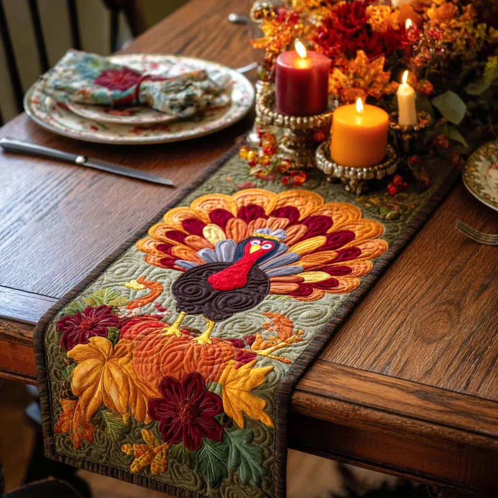 Feast of Smiles Quilted Table Runner