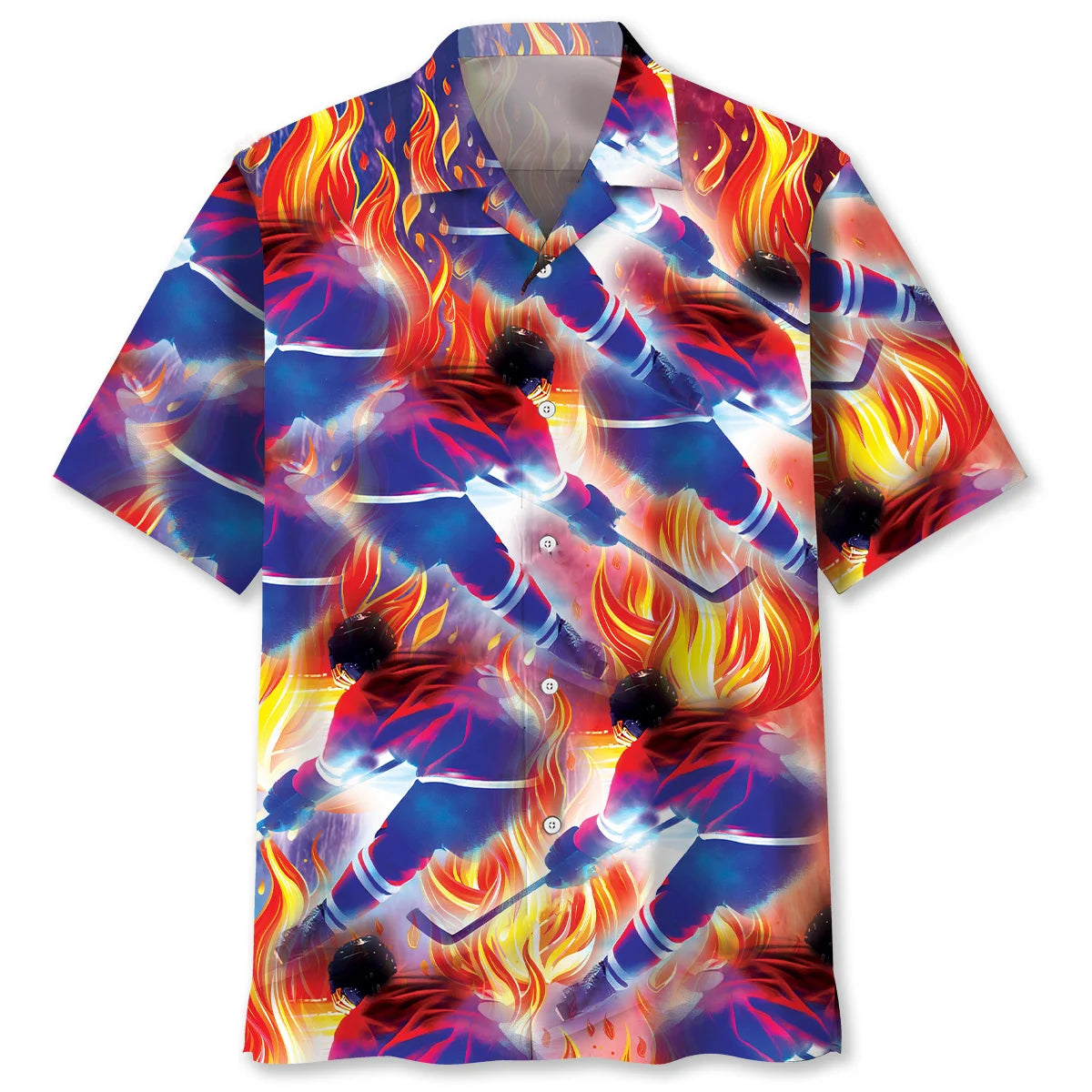 Fire Usa Hockey Hawaiian Shirt