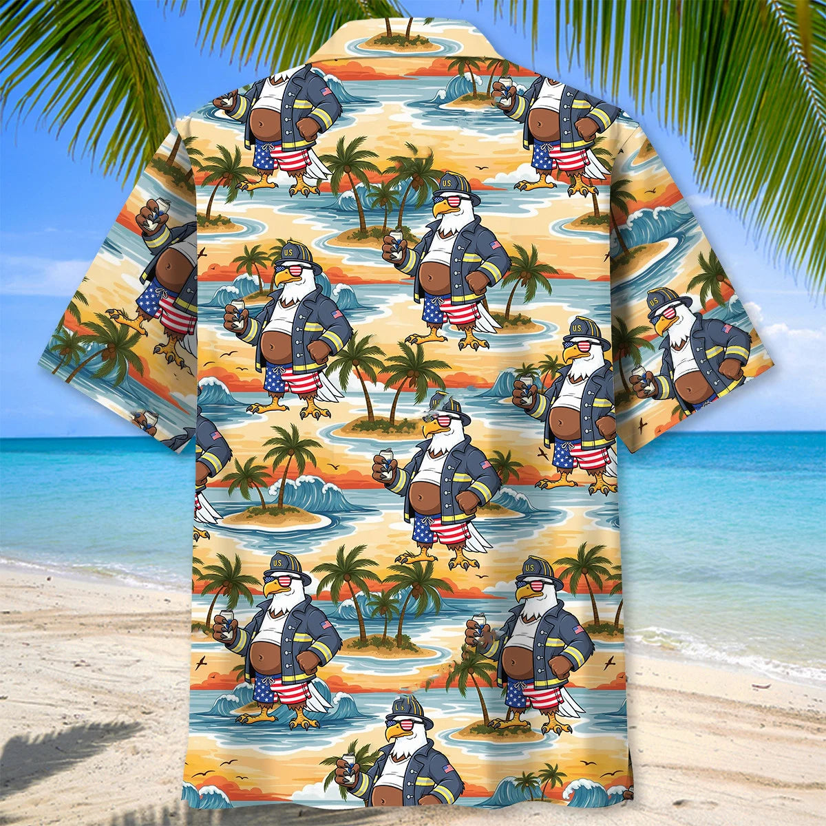 Firefighter Summer Vacation Hawaiian Shirt