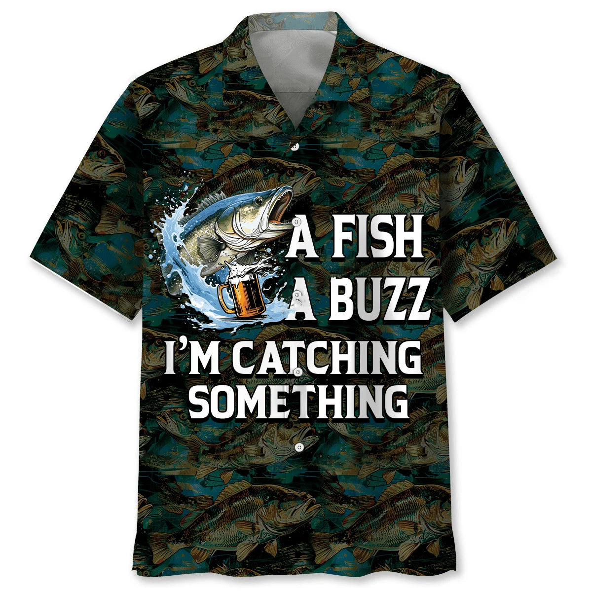 Fishing a Fish a Buzz Hawaiian Shirt