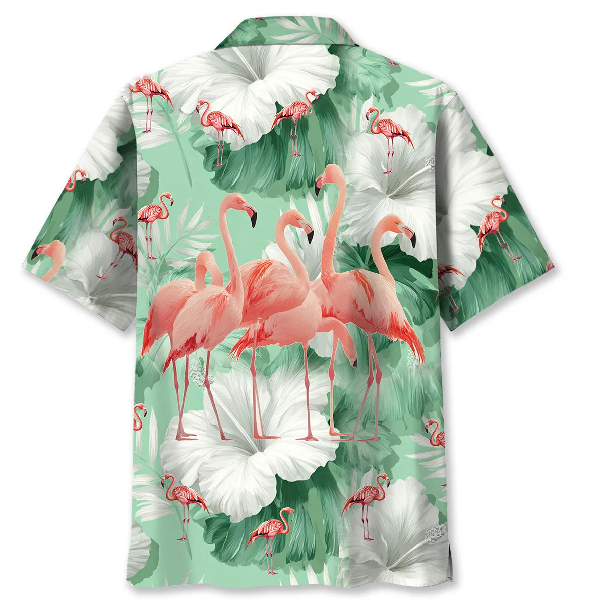 Flamingo Hibiscus Hawaiian Shirt