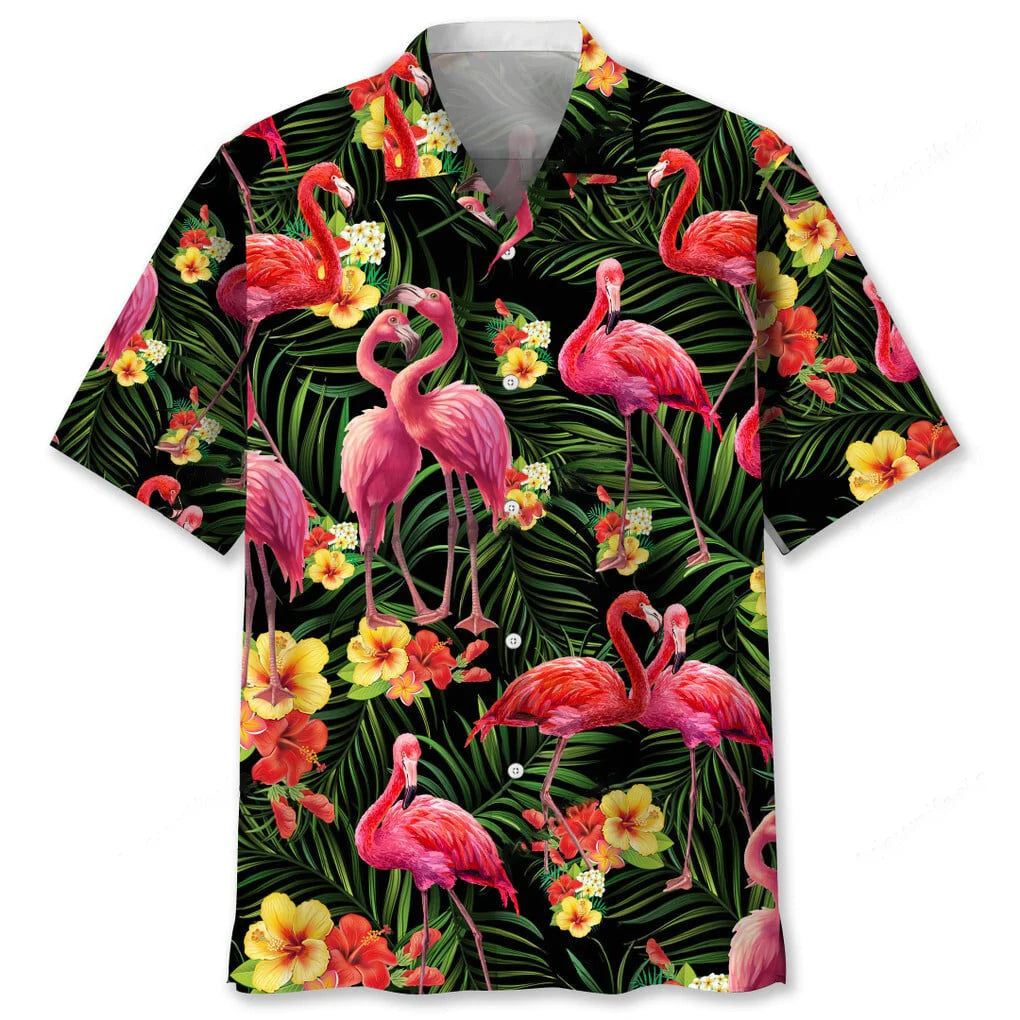 Flamingo Nature Tropical Hawaiian Shirt