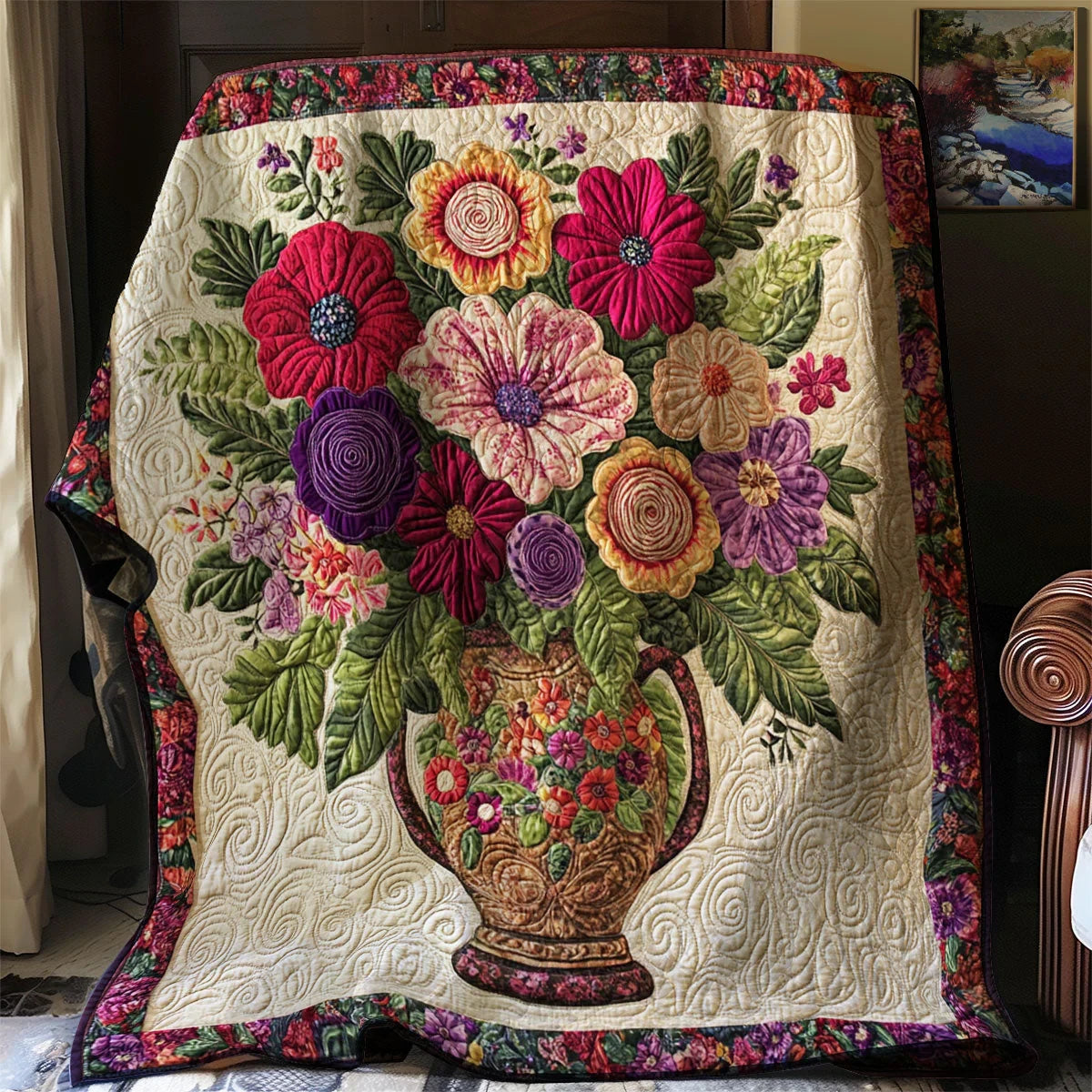 Floral Bouquet Quilt Blanket