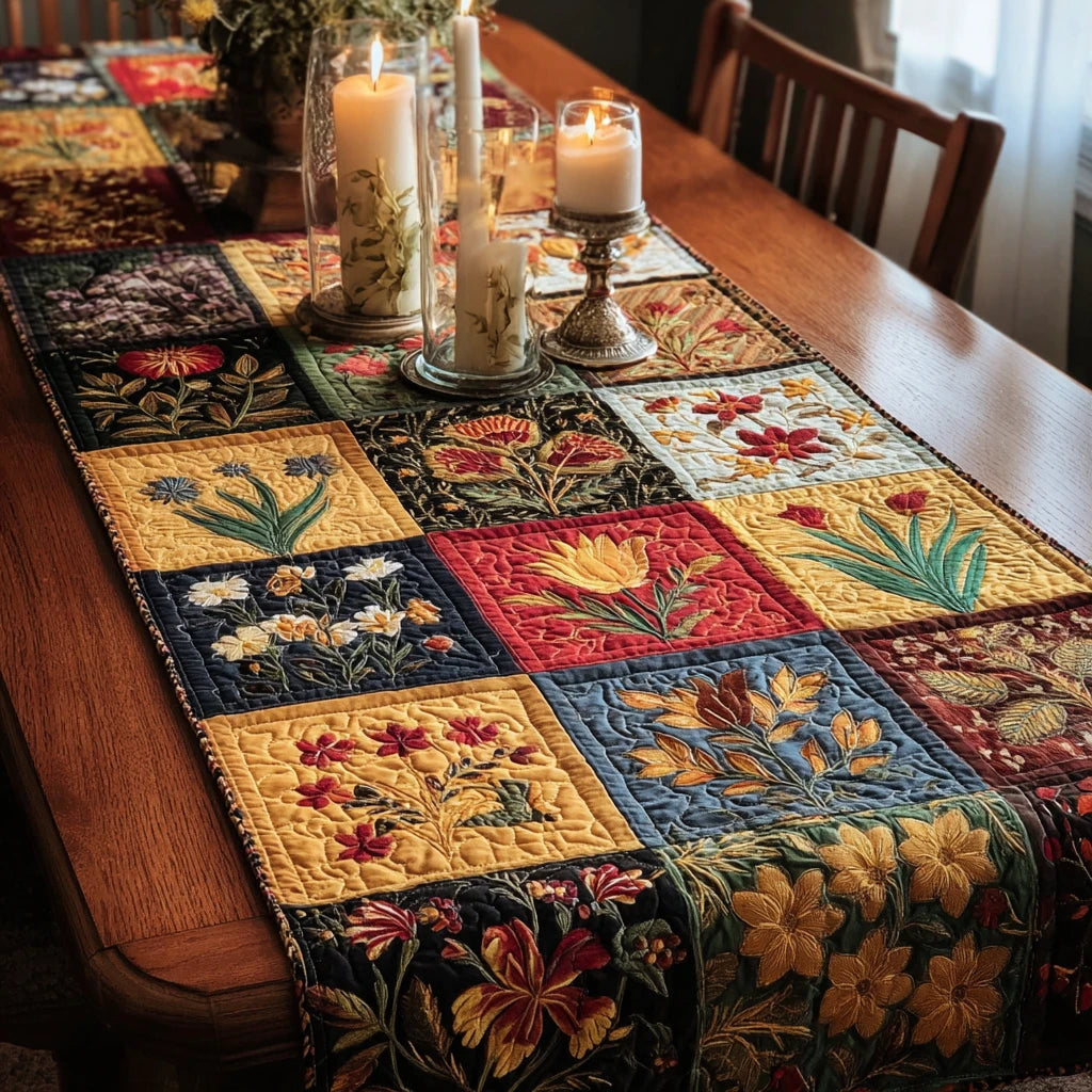 Flower Lane Quilted Table Runner