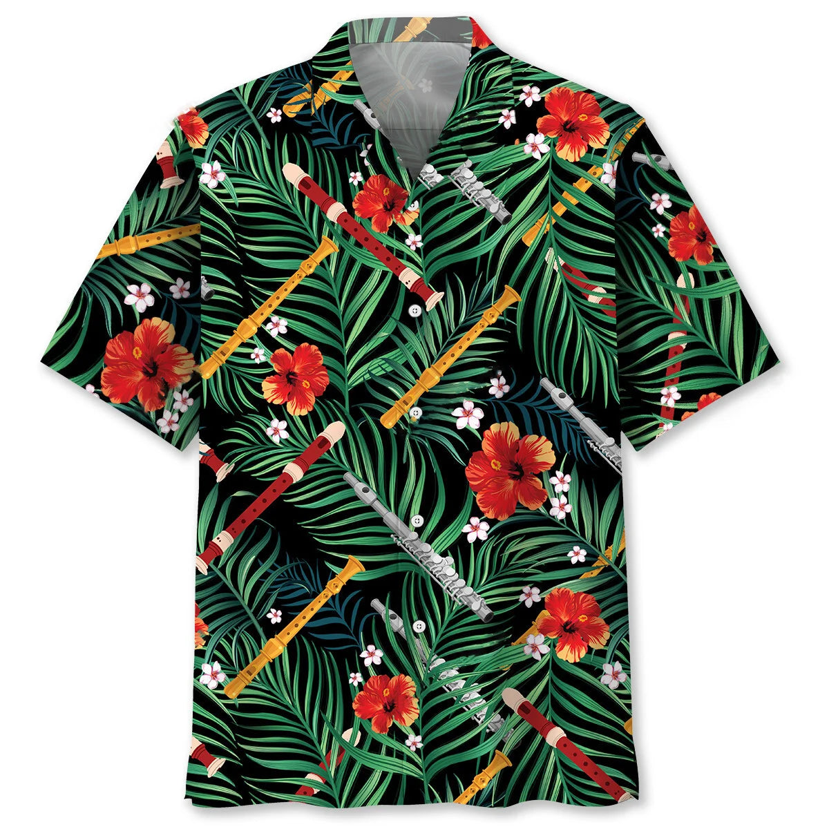 Flute Tropical Hawaiian Shirt