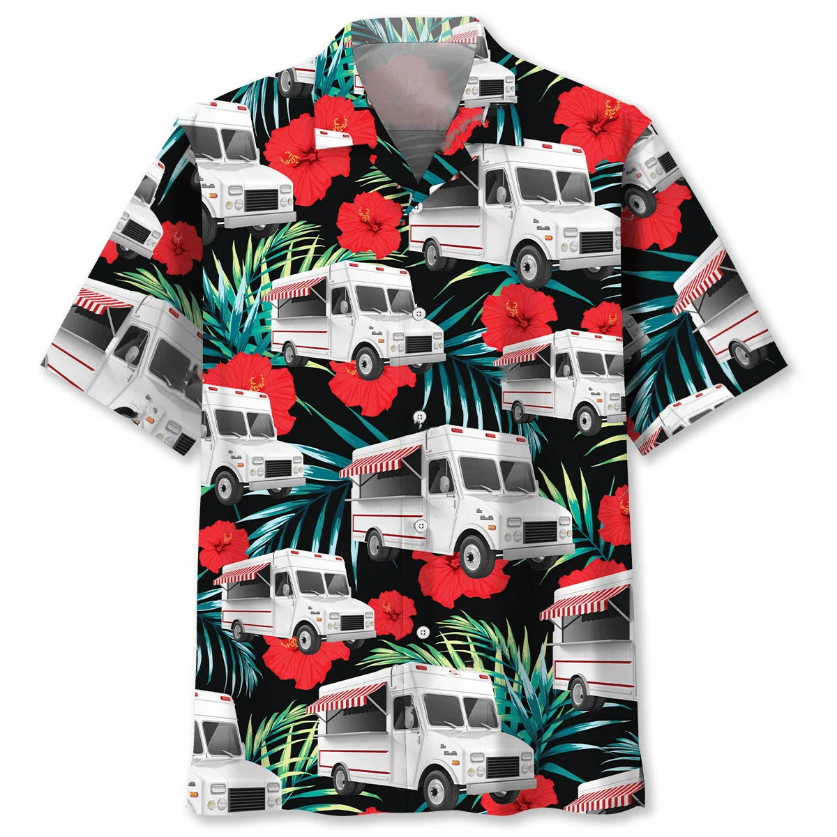 Food Truck Tropical Flower Hawaiian Shirt