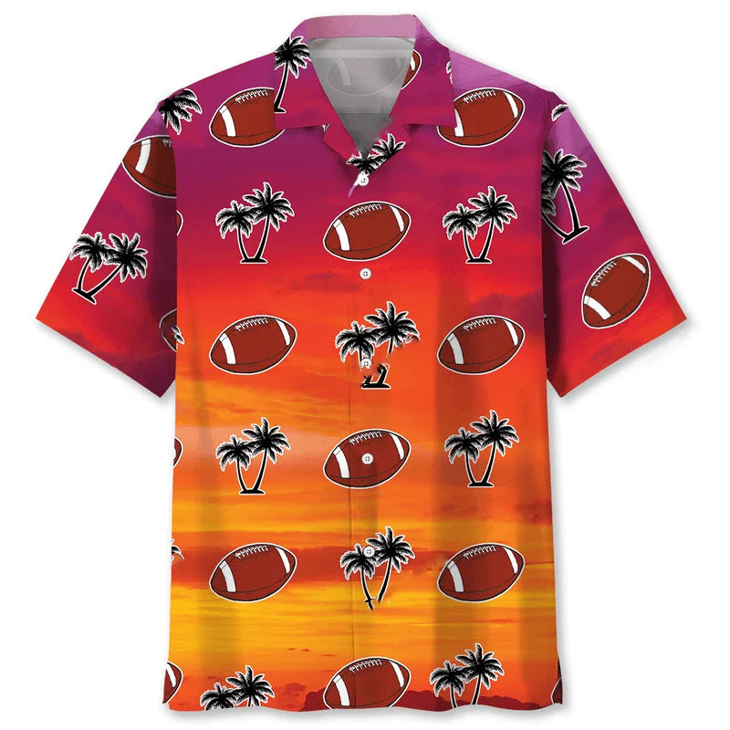Football Palm Tree Hawaiian Shirt