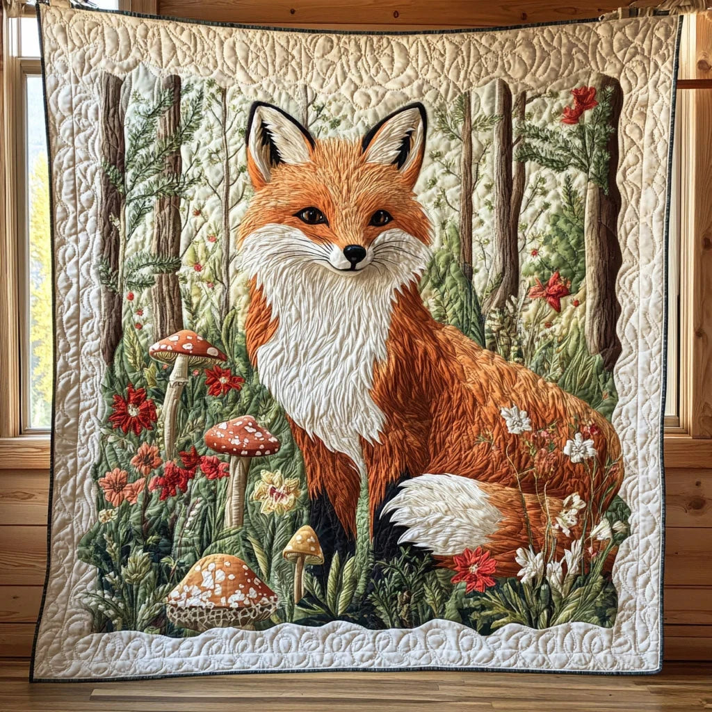 Forest Fox Quilt Blanket