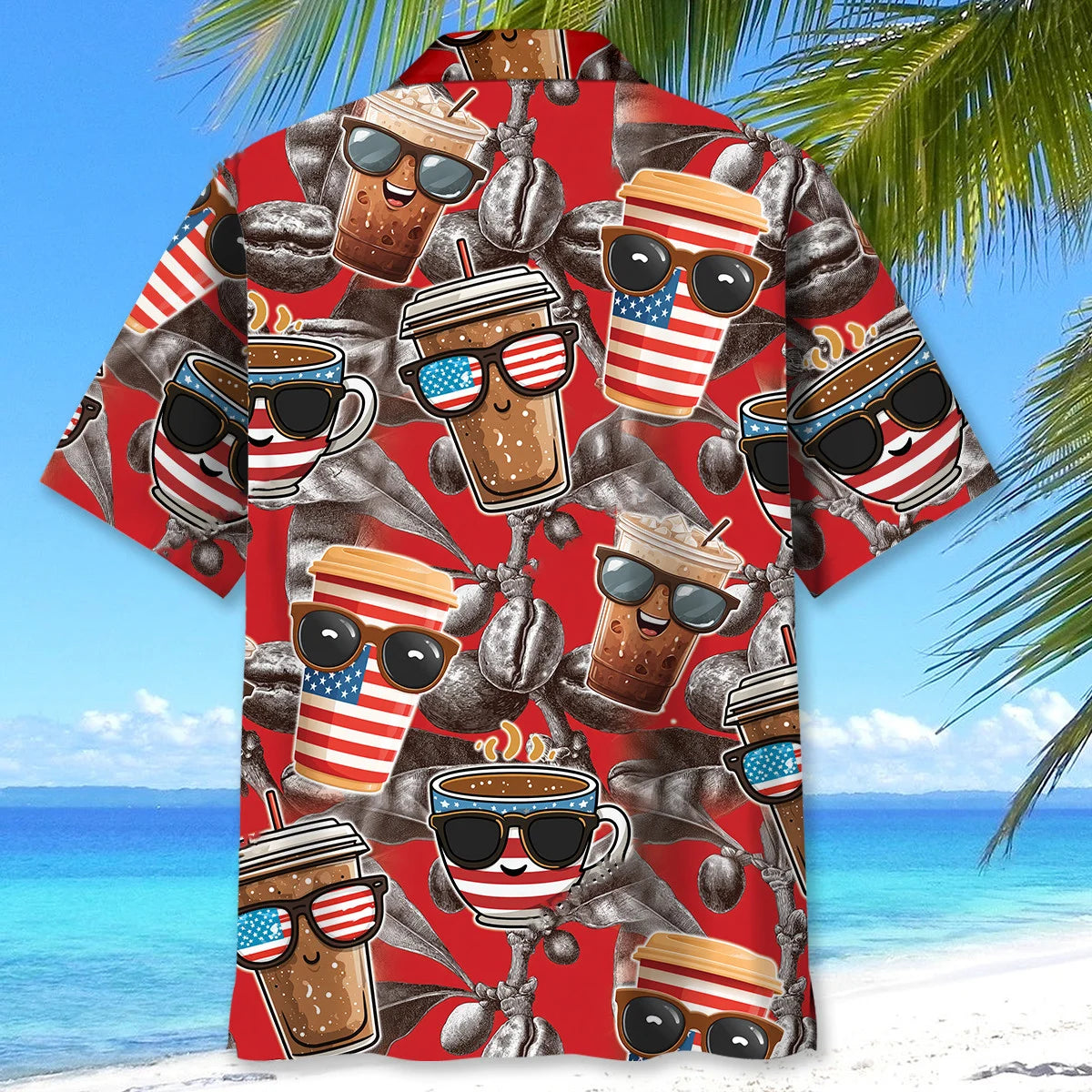 Fueled by Coffee Funny Hawaiian Shirt