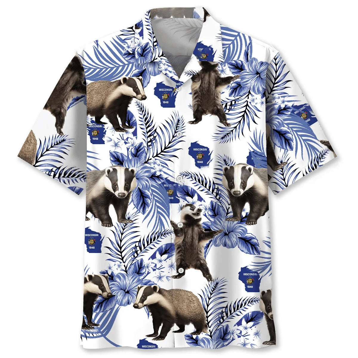 Funny Badgers Wisconsin State Hawaiian Shirt