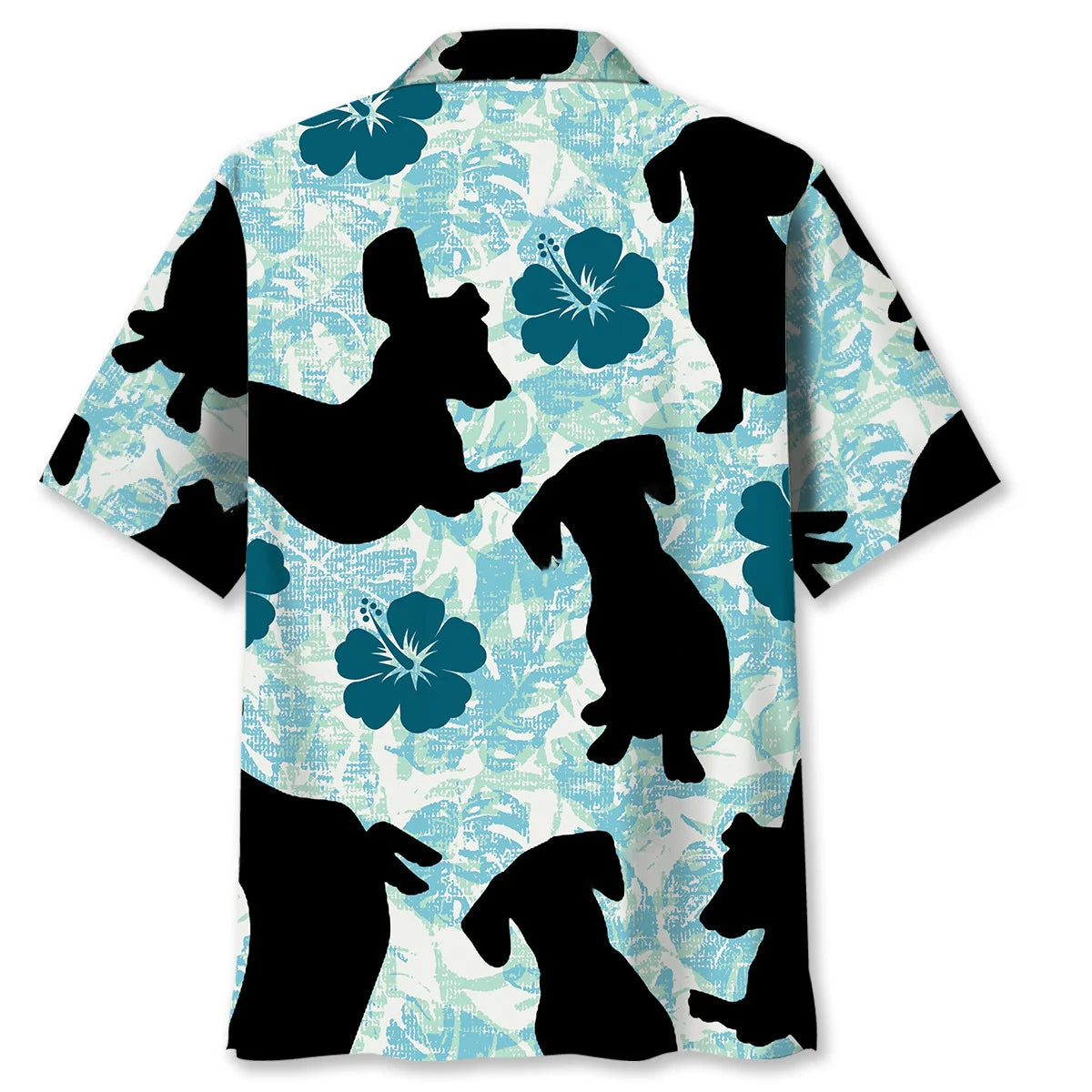 Funny Dachshund Hibiscus Hawaiian Shirt