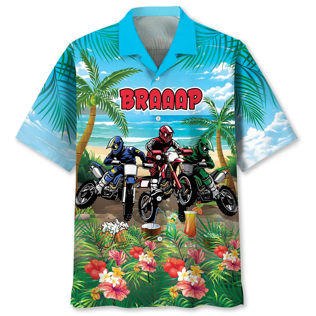 Funny Dirt Bike Lover Summer Hawaiian Shirt