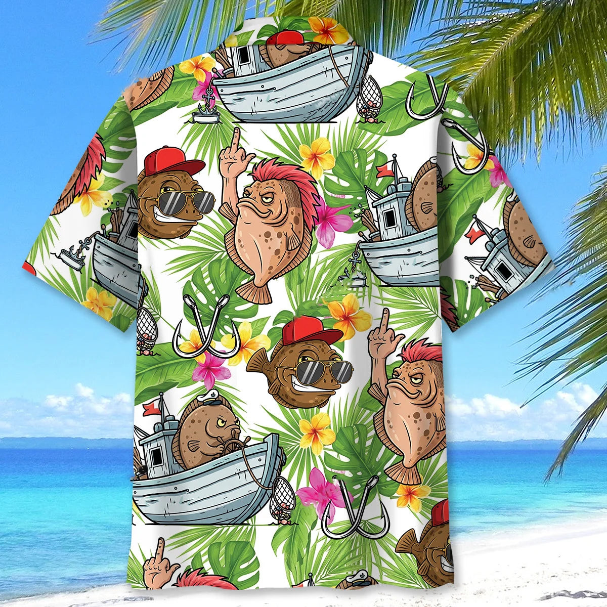 Funny Flounder Fishes Hawaiian Shirt