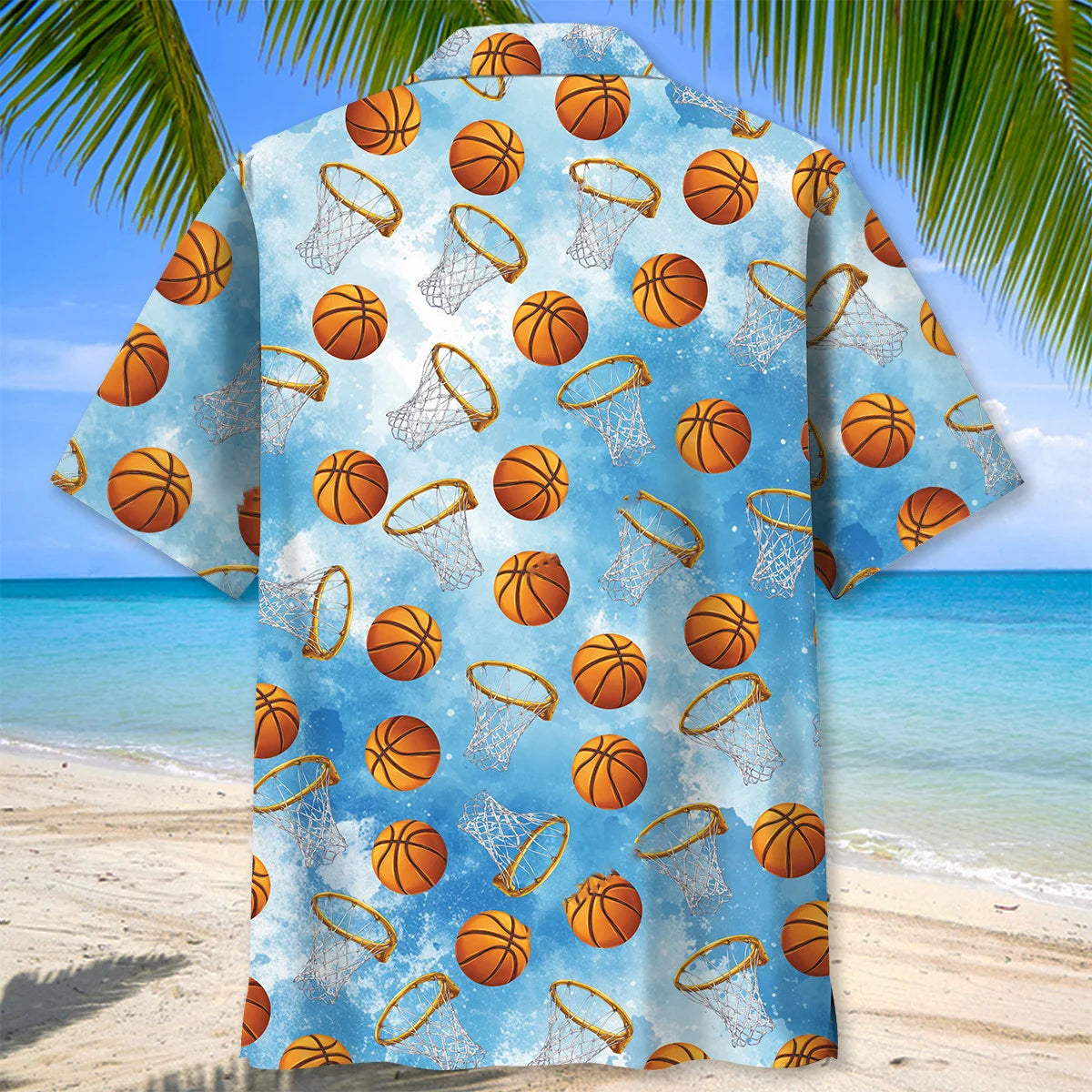 Funny Flying Basketball Hawaiian Shirt