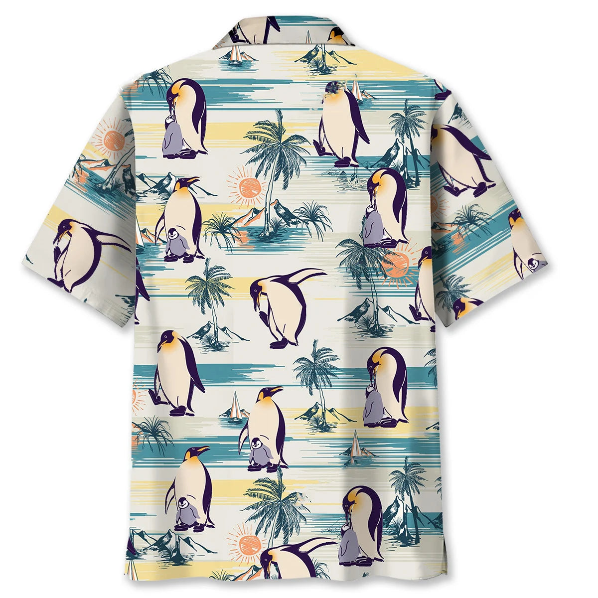Funny Penguin on Beach Hawaiian Shirt