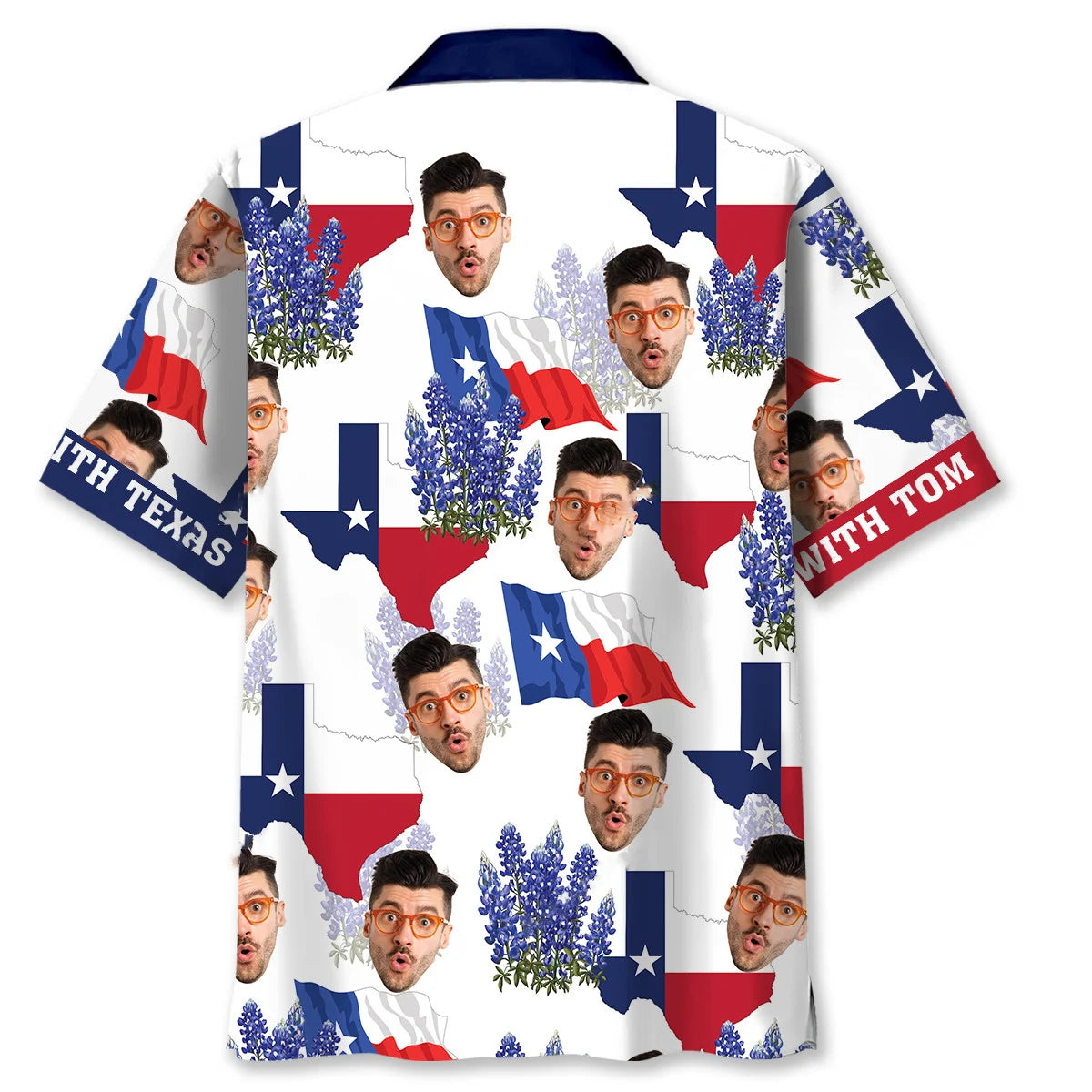 Funny Texas Custom Face and Name Hawaiian Shirt