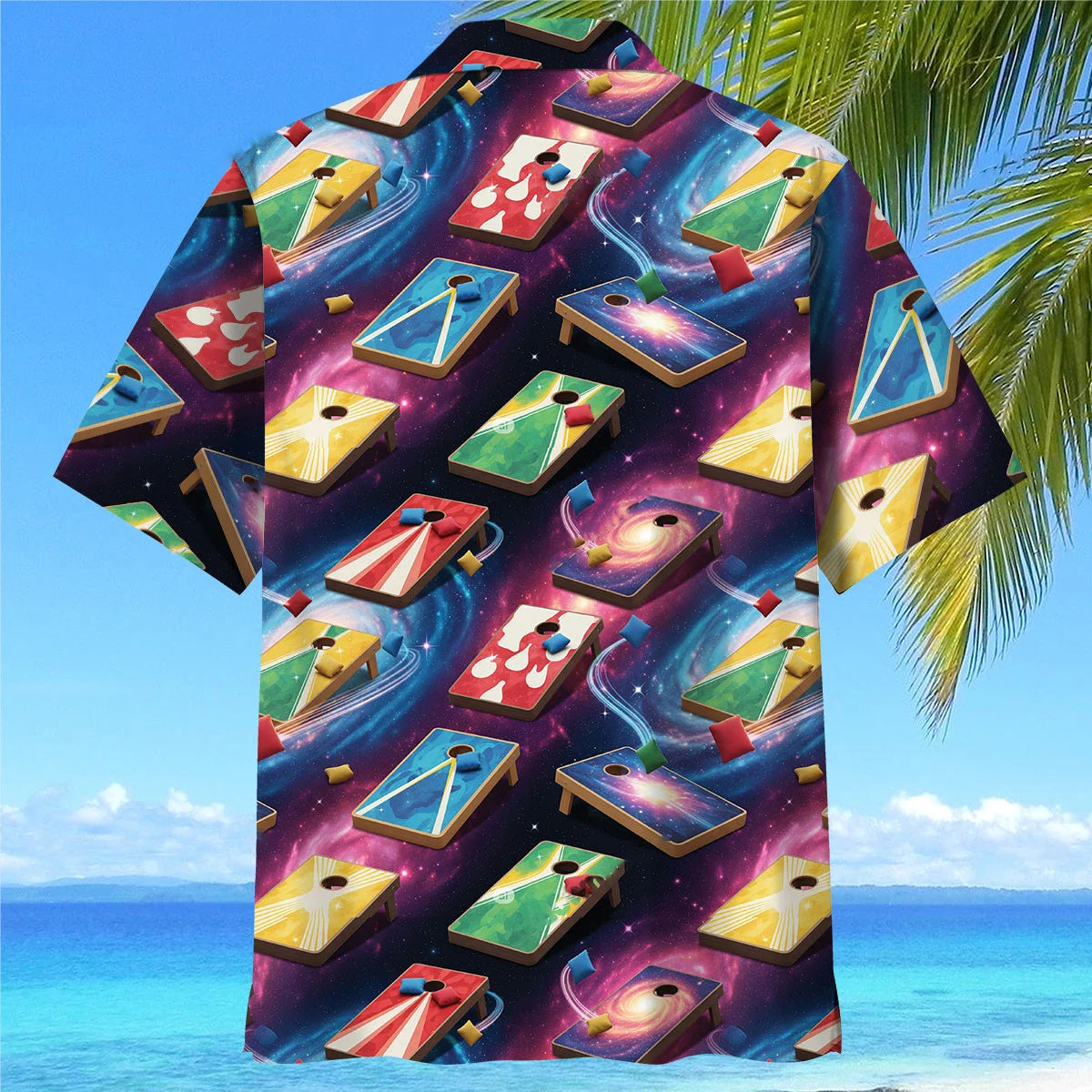 Galaxy Cornhole Hawaiian Shirt