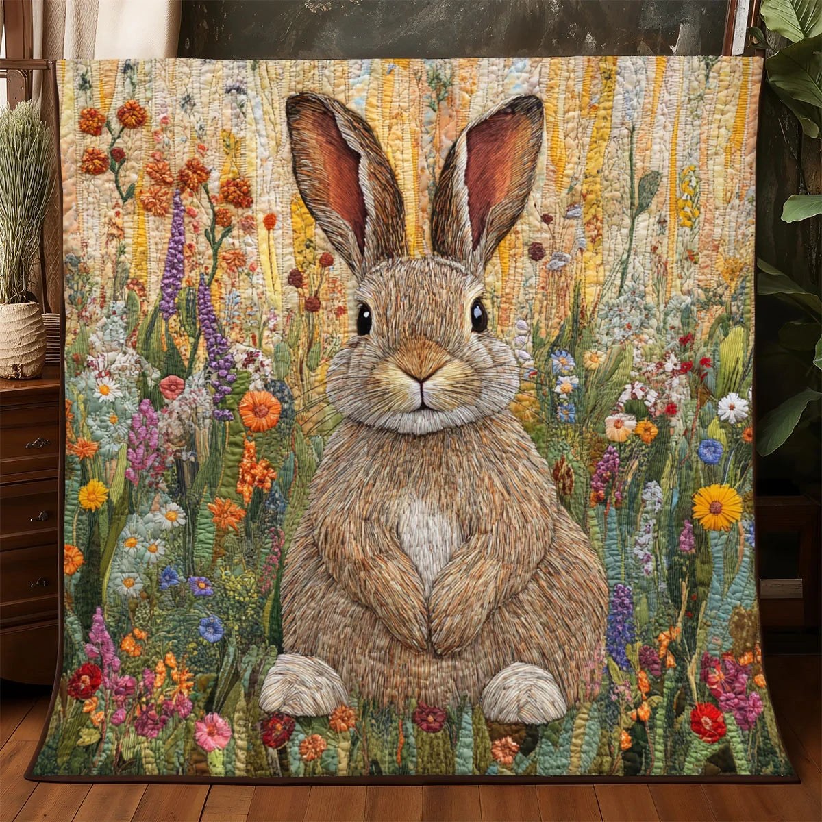 Gentle Hare Quilt Blanket