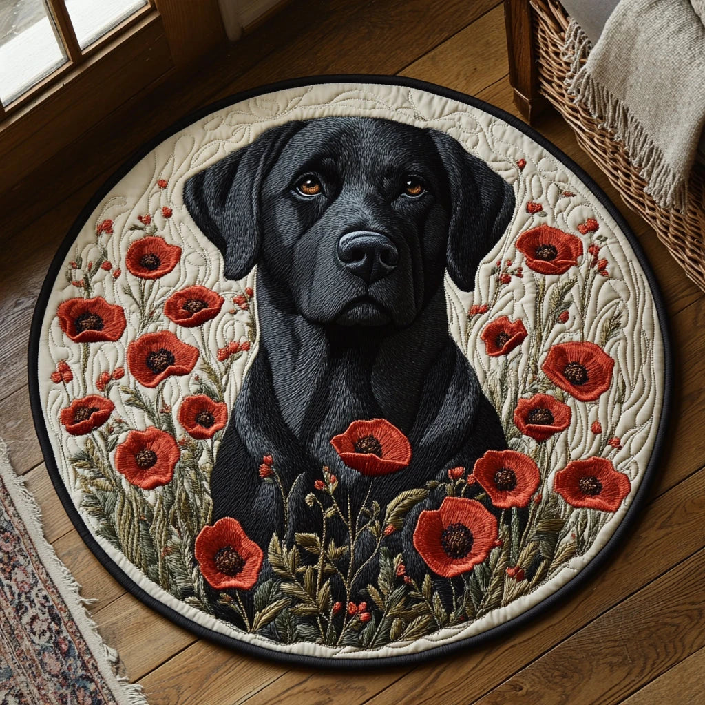 Golden Eyes Quilted Round Mat
