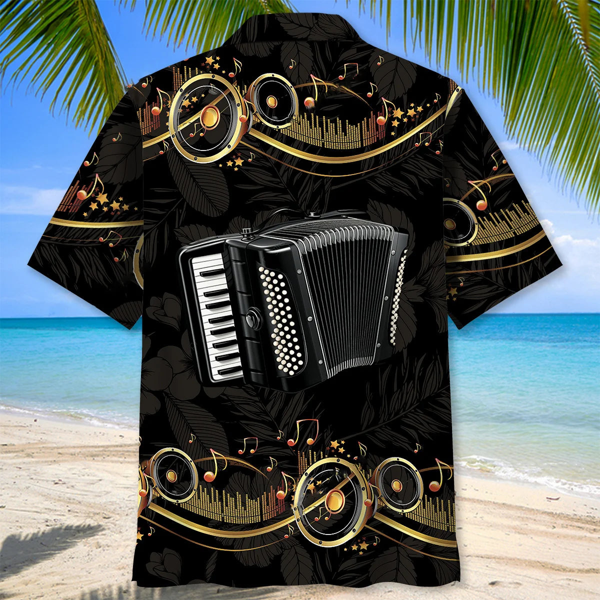 Golden Accordion Hawaiian Shirt