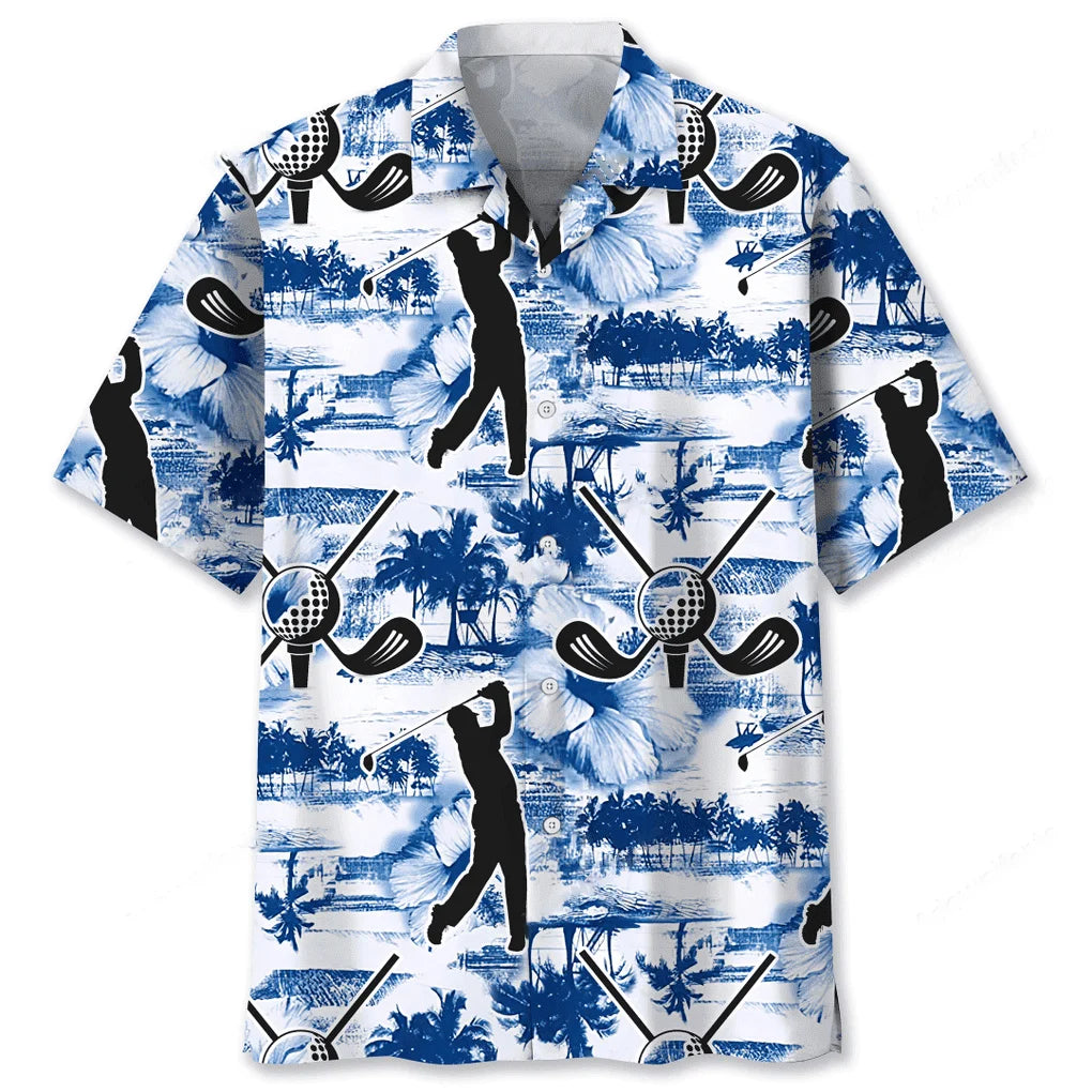 Golf Blue Nature Hawaiian Shirt