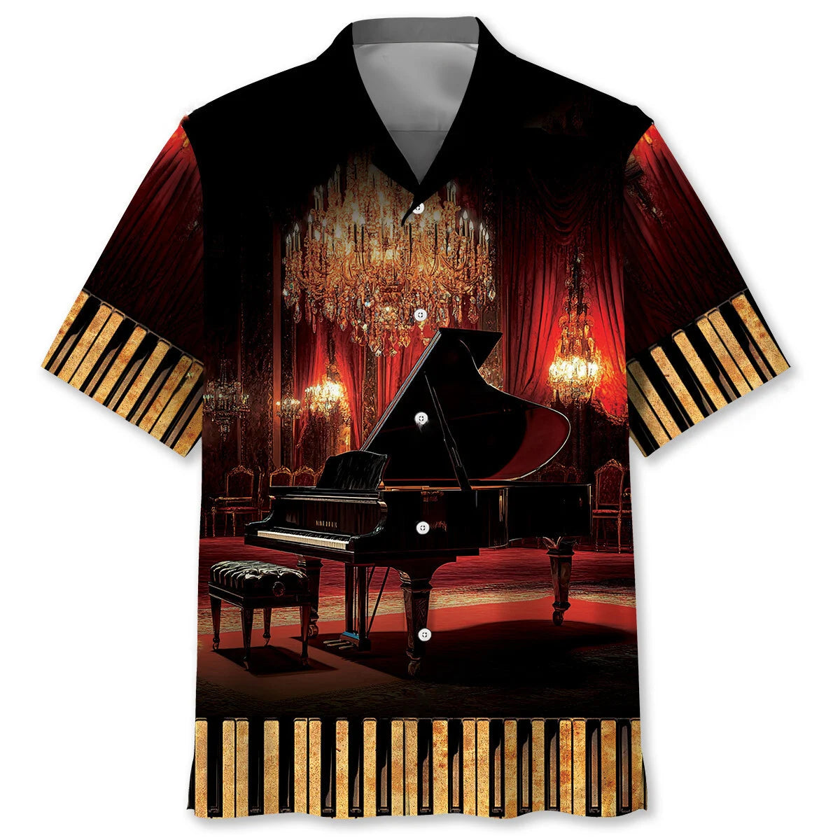 Grand Piano Ballroom Hawaiian Shirt