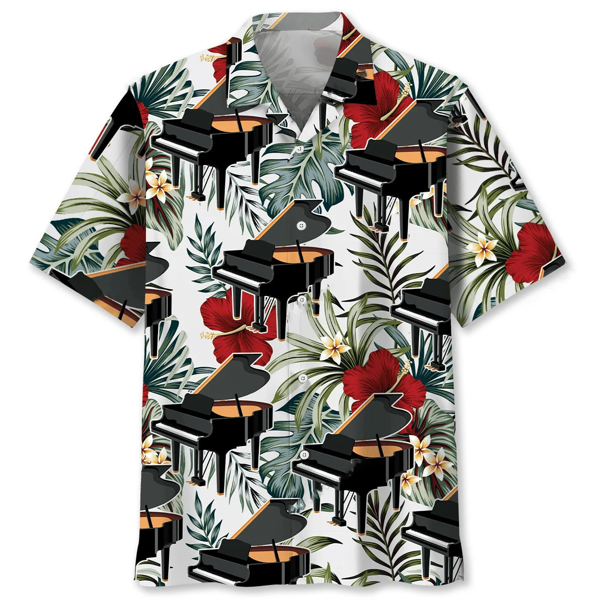 Grand Piano Tropical Hawaiian Shirt