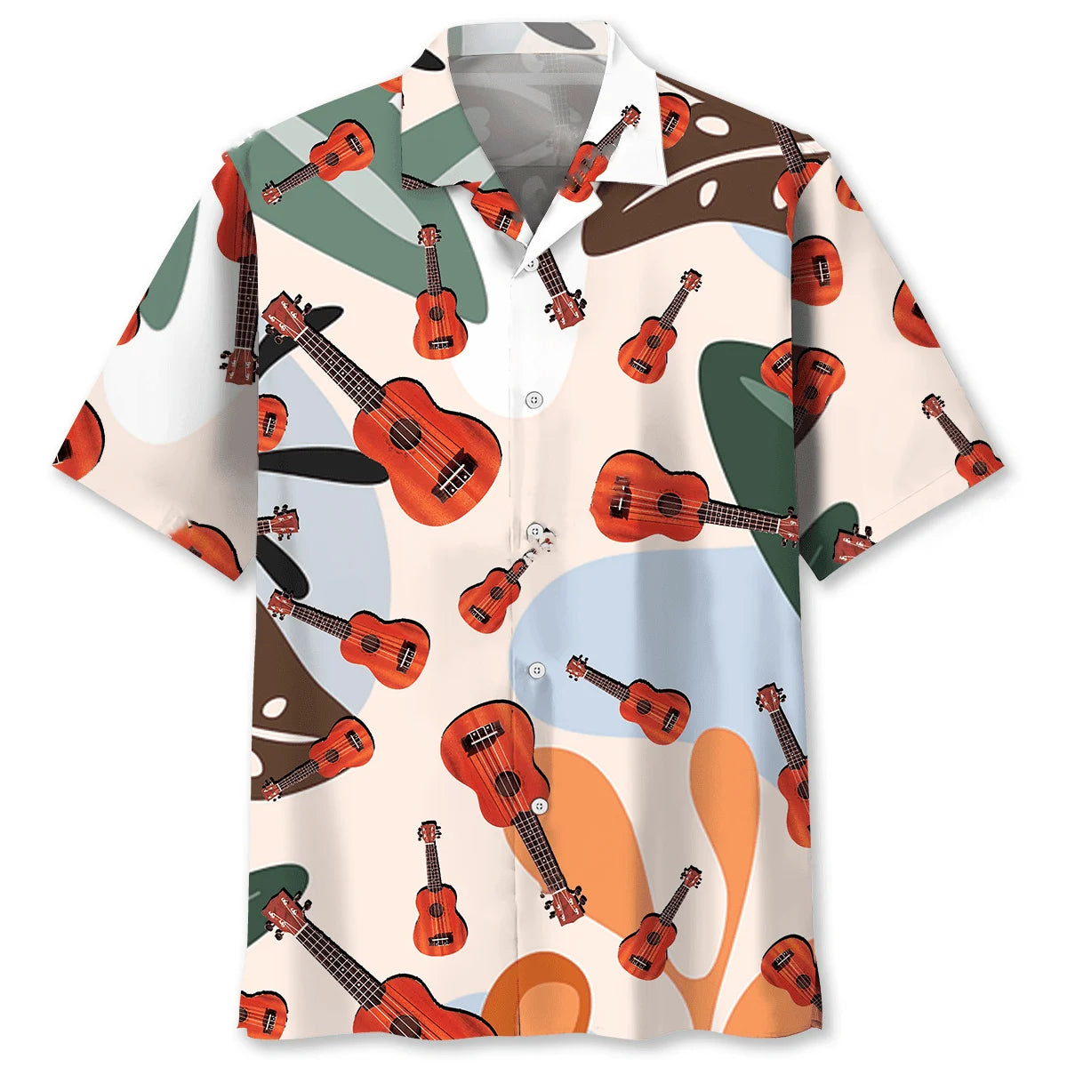 Graphic Summer Ukulele Hawaiian Shirt