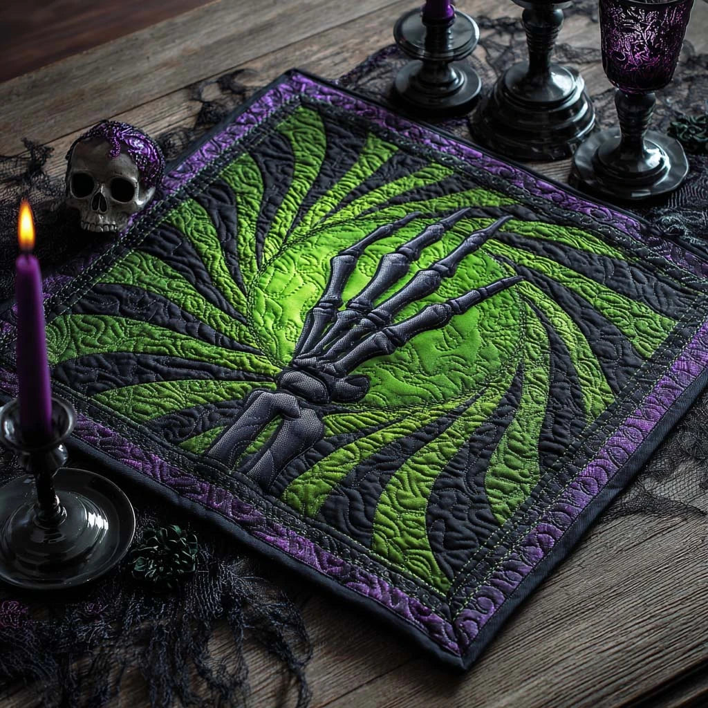 Grasp of Shadows Quilted Table Topper