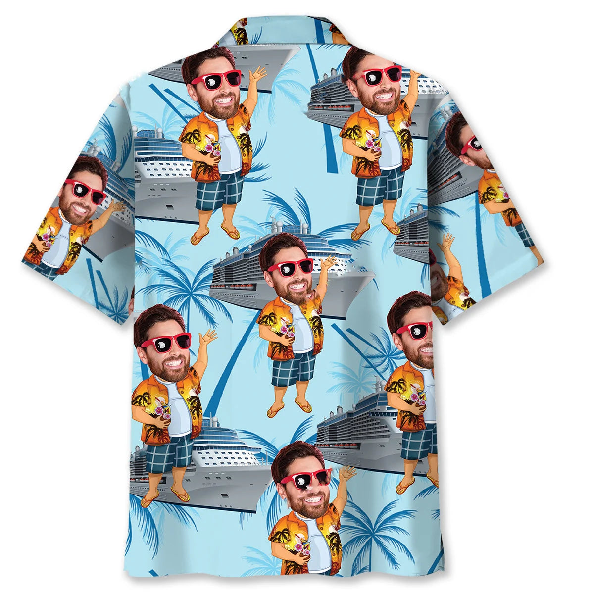 Happy Cruise Custom Photo Hawaiian Shirt