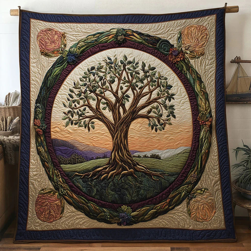 Harmony Tree Of Life Quilt Blanket