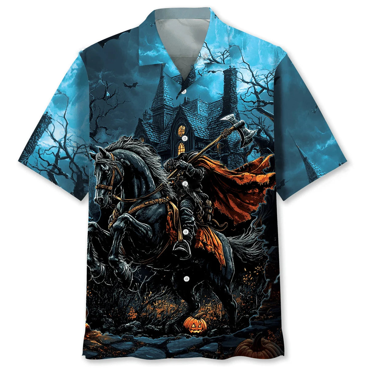 Headless Horseman at Halloween Night Hawaiian Shirt