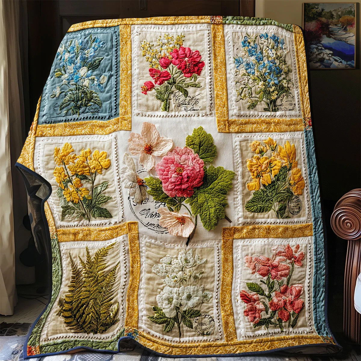 Heritage Botanicals Quilt Blanket